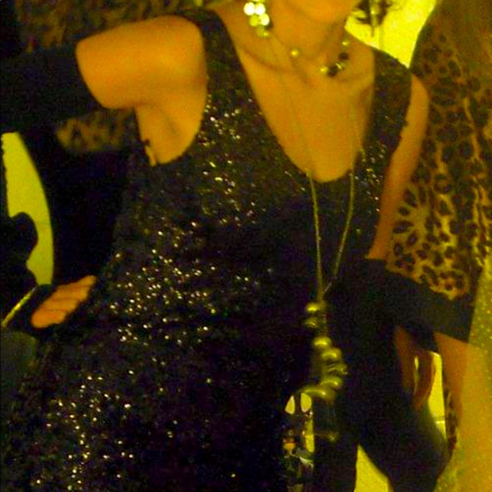 Black sparkly party dress